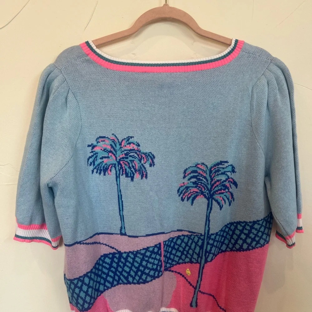 Lilly Pulitzer Pink and Blue Striped Sweater - Picture 3 of 3